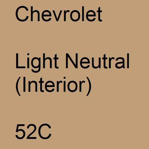 Chevrolet, Light Neutral (Interior), 52C.